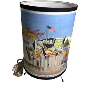 Lamp-In-A-Box Reno Nevada Hotel Riverside Pattern Silver Lamp, 12" tall